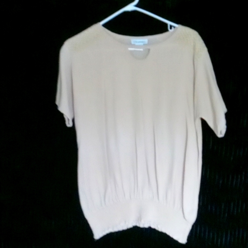Beige 100% cotton woman's blouse